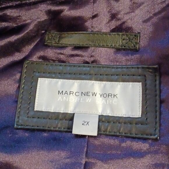 ANDREW MARC New York Women's Black Genuine Leather Jacket. 2X - Picture 14 of 16